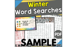 Winter Word Searches: 1 Page Sample (PDF)