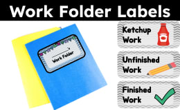 Work Folder Label Set