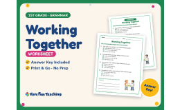 Working Together Worksheet – 1st Grade Life Skills & Social Skills
