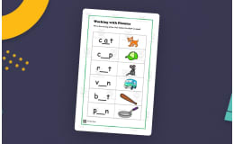 Working with Phonics Worksheet – Letter Sounds for K–2