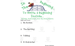 Writing a Beginning, Middle and End