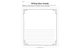 Writing about Animals Worksheet