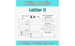 writing letter x for first grade - letter x tracing and writing