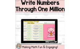 Writing Numbers Through 1 Million Digital Self-Checking Activity