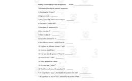 Writing Numerical Expressions Guided Notes + Homework Set