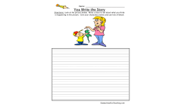 You Write the Story Lizard Picture Worksheet