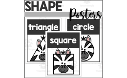 Zebra 2D Shape Posters