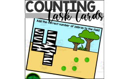 Zebra Counting to 10 Fine Motor Task Cards