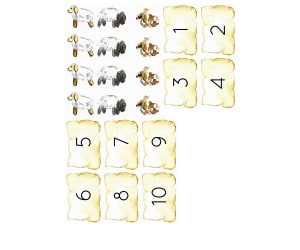 1-10 Counting Sheep Tactile Cards including math problems