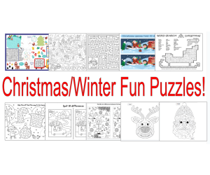 10 Christmas and Winter Activities and Puzzles!