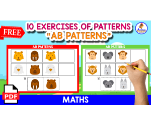 10 EXERCISES OF PATTERNS | ANIMALS THEMED FOR KIDS