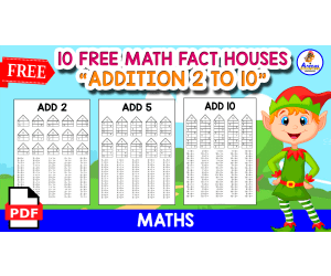10 FACT HOUSES OF ADDITION | ADDITION 2 TO 10