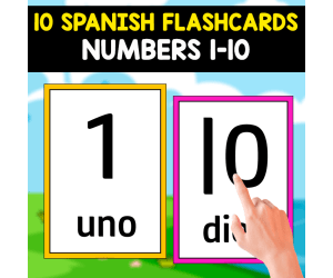 10 FLASHCARDS IN SPANISH | NUMBERS 1-10