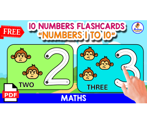 10 FLASHCARDS OF NUMBERS 1 TO 10 | FREE RESOURCE