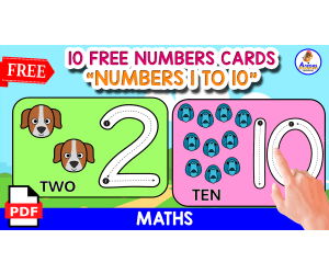 10 FLASHCARDS OF NUMBERS | NUMBERS 1 TO 10