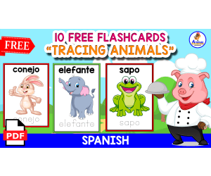 10 FREE CARDS FOR TRACING | NAMES OF ANIMALS