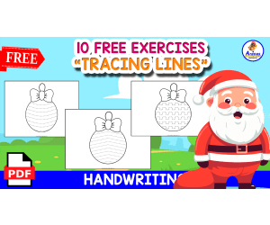10 FREE EXERCISES | TRACING LINES | CHRISTMAS THEMED