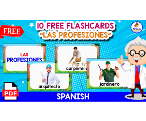 10 FREE FLASHCARDS | LAS PROFESIONES | FREE RESOURCE