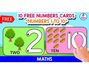 10 FREE FLASHCARDS | NUMBERS 1 TO 10