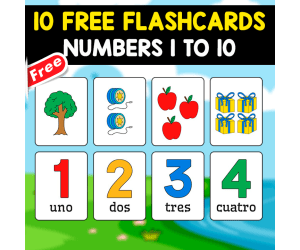 10 FREE FLASHCARDS OF NUMBERS | 1 TO 10