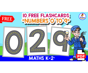 10 FREE FLASHCARDS OF THE NUMBERS | Road Themed