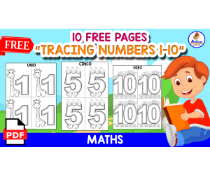 10 FREE PAGES | TRACING NUMBERS 1-10