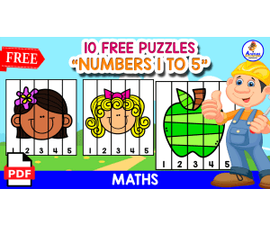 10 FREE PUZZLES FOR LEARNING NUMBERS 1 TO 5 | FREE RESOURCE