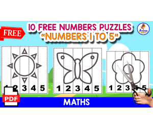 10 FREE PUZZLES OF NATURE | NUMBERS 1 TO 5