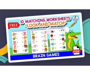 10 MATCHING WORKSHEETS | Look and Match