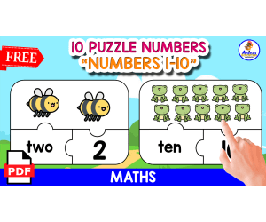 10 NUMBERS PUZZLE WITH ANIMALS | NUMBERS 1-10