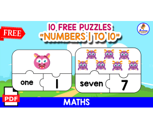 10 PUZZLES OF NUMBERS 1 TO 10 | Monster Themed