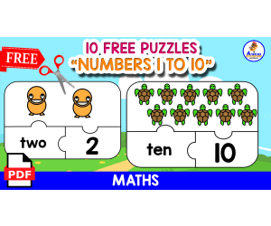 10 PUZZLES OF NUMBERS | NUMBERS 1 TO 10