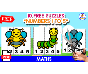 10 PUZZLES OF THE INSECTS | LEARNING NUMBERS 1 TO 10