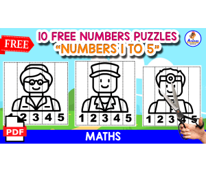10 PUZZLES OF THE NUMBERS 1 TO 5 | LEGO THEMED