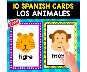 10 SPANISH FLASHCARDS | LOS ANIMALES