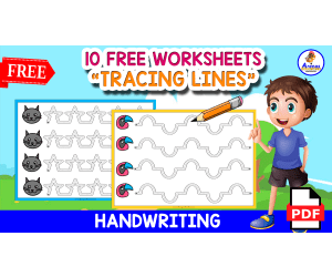 10 TRACING WORKSHEETS WITH ANIMAL THEMED | Free Resource