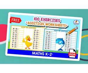 100 ADDITION EXERCISES | Addition Worksheets
