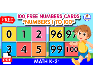 100 COLOR NUMBERS FLASHCARDS | Numbers 1 to 100