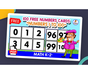 100 FREE FLASHCARDS 1-100 | BLACK AND WHITE Version