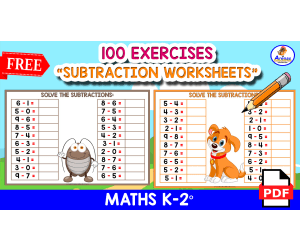 100 Subtraction Exercises | 5 Worksheets