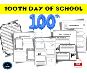 100th Day of School Reading Comprehension and Writing Activity