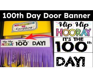 100th Day Poster Door Banner Sign