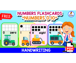 11 FREE FLASHCARDS NUMBERS 0-10 | Vehicles Theme