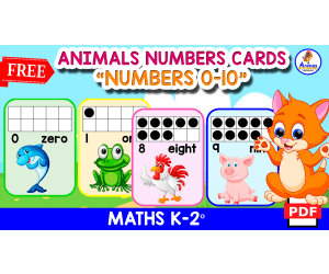 11 FREE FLASHCARDS OF NUMBERS | Animals Themed