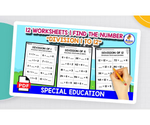12 DIVISION WORKSHEETS | Find the missing number