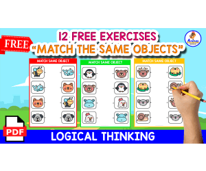 12 FREE EXERCISES OF MATCHING IMAGES | NATURE THEMED