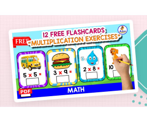 12 FREE FLASHCARDS | MULTIPLICATION 1 TO 12 | FREE RESOURCE