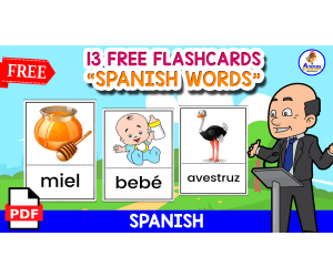 13 FREE SPANISH WORDS | FLASHCARDS