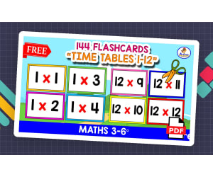 144 MULTIPLICATION FLASHCARDS | Tables 1 to 12