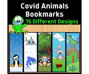 15 Covid Animal Bookmarks